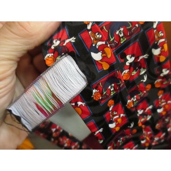 Vintage Mickey Mouse Neck Tie Unlimited Disney Basketball Goofy Donald Duck 56" - Picture 4 of 4